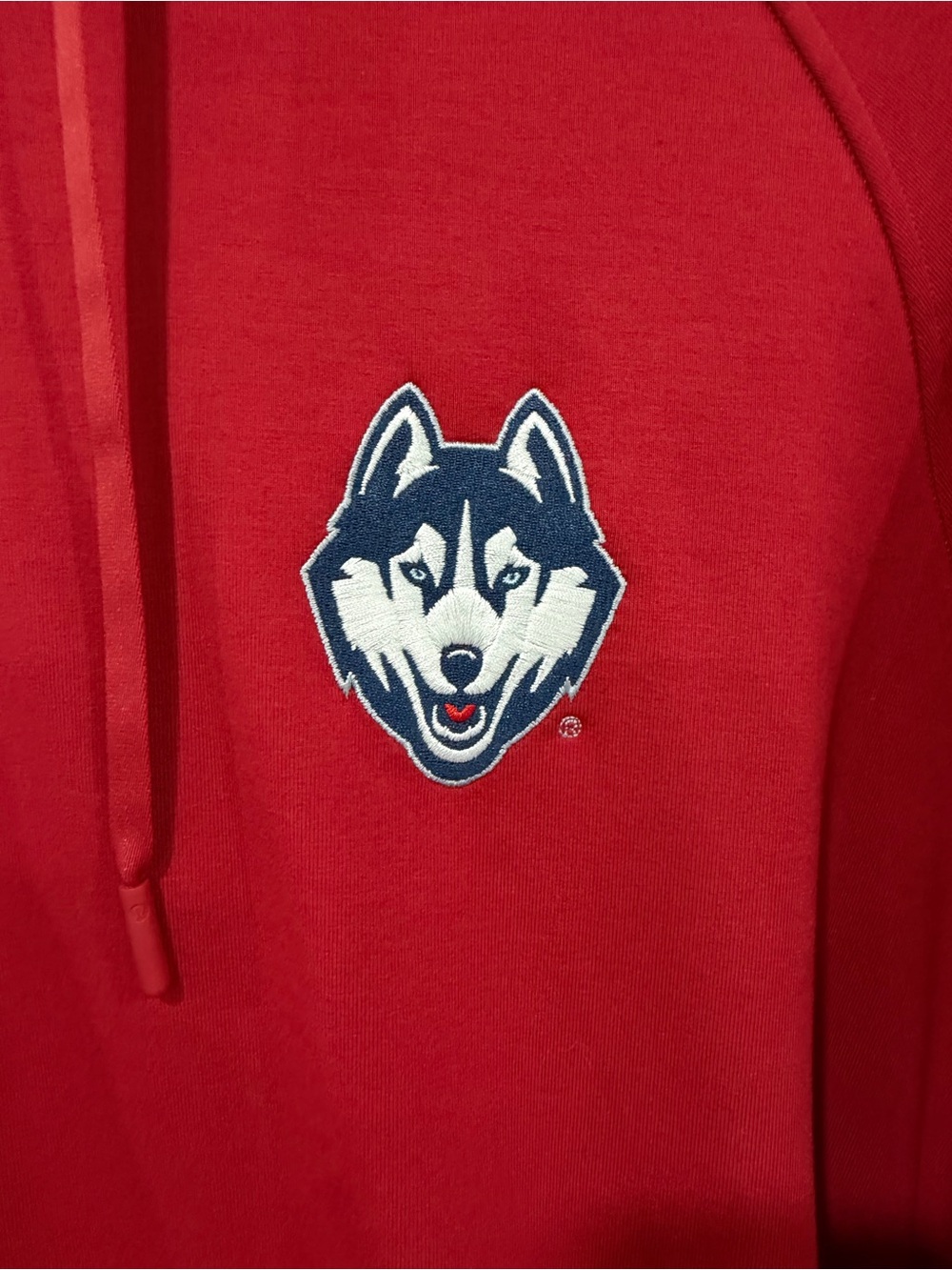 lululemon Red Men's Crewneck Hoodie with UConn Husky - Picture 5 of 6